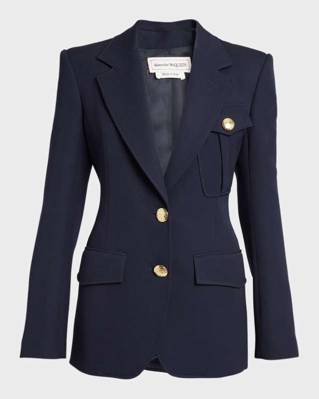 Single-Breasted Blazer Jacket